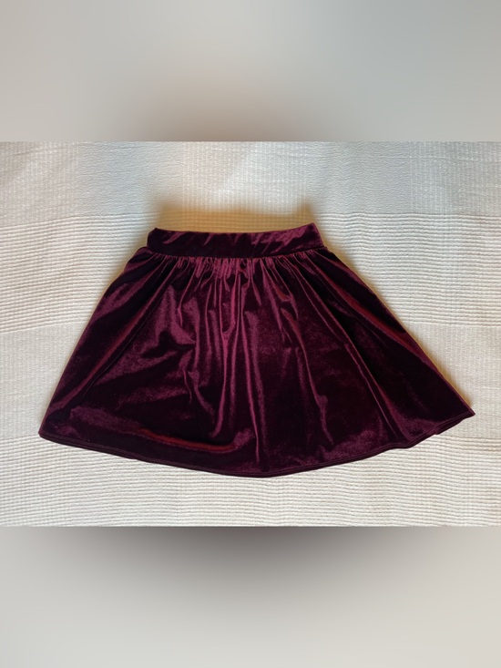 Garage Dresses & Skirts - Garage Maroon Velvet Circle Skirt Size XS